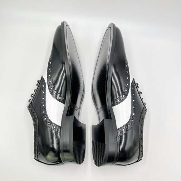Stacy Adams Men's Tinsley Black White Wingtip Oxfords‎ Dress Shoes Size 8.5 NEW - Picture 9 of 13